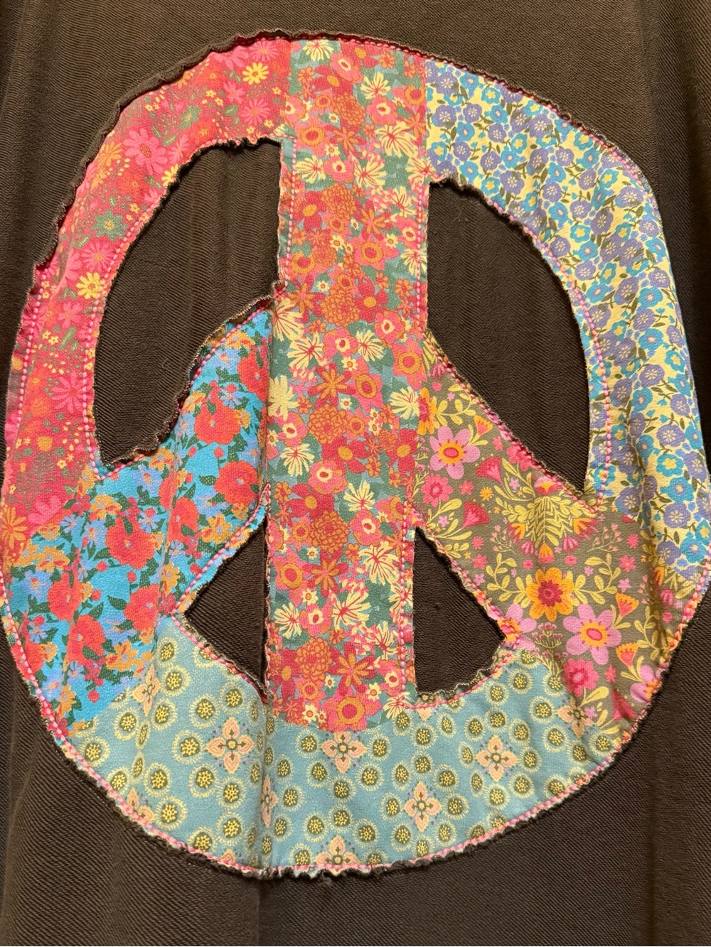 Natural Life Peace Applica SweatShirt / coverup dress - Picture 2 of 4